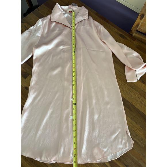 Red Envelope 100% Silk Sleep Shirt Soft Pink SMALL Luxury Pjs Loungewear READ - Picture 15 of 16